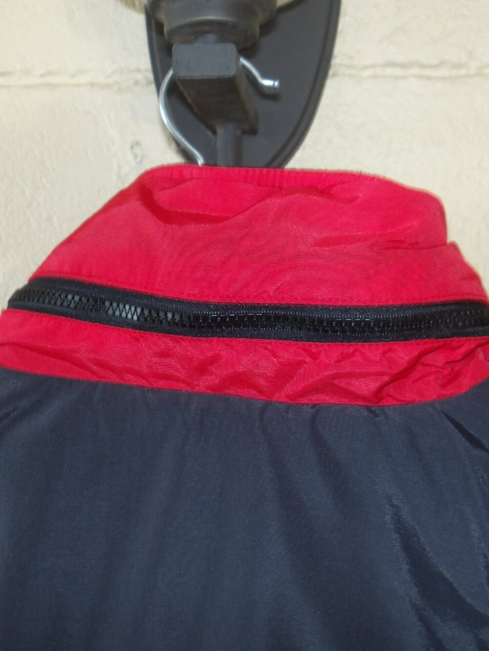 SJB Womens Red Black Hooded Parka Zip Pockets Drawstring Waist Adjustable Sleeve - Picture 11 of 16